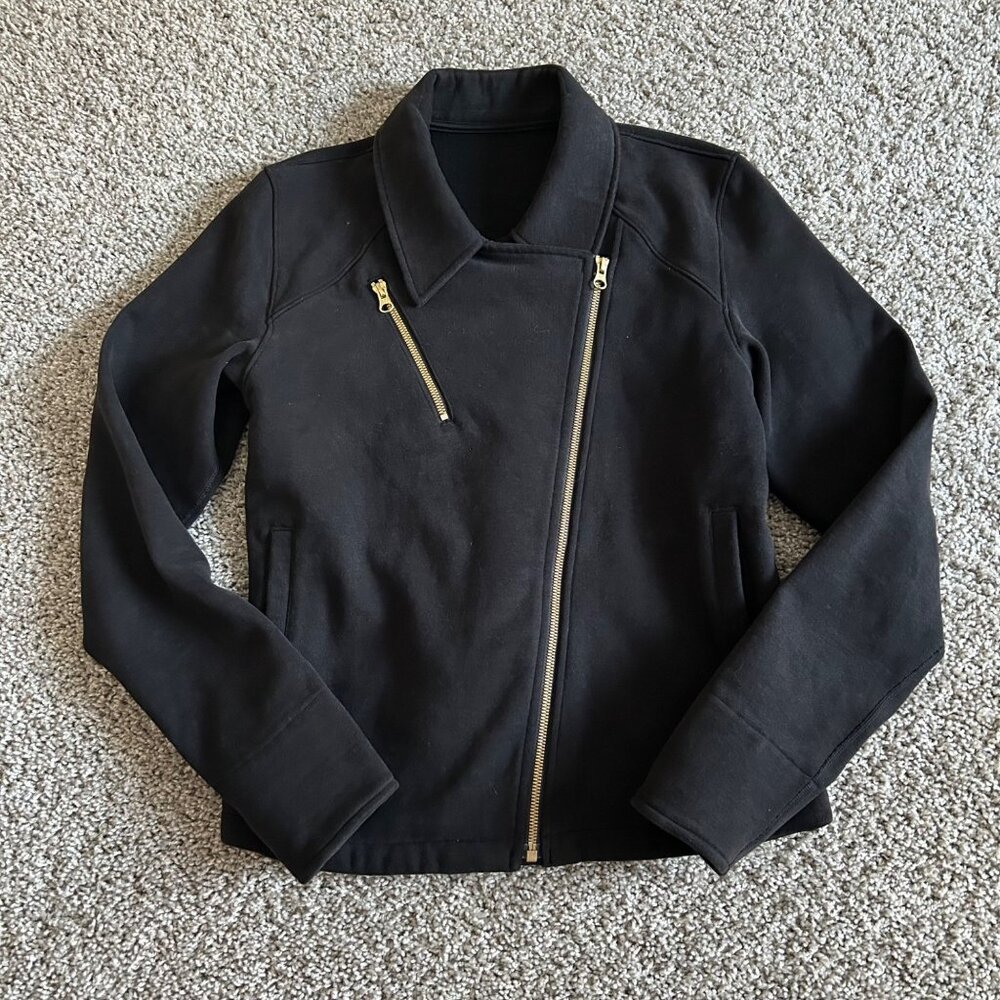 Lululemon Womens 6 Lab Shadow Zip Up Blazer Moto Jacket - Picture 2 of 11